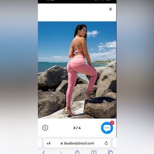 Blue Body Brazil Guava Pink Bum Bum Pocket Leggings